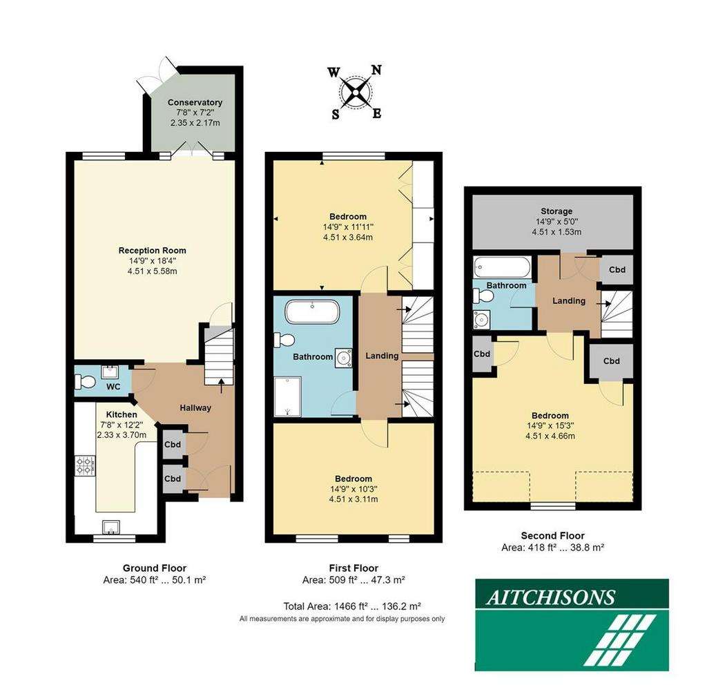 3 bedroom terraced house to rent - floorplan