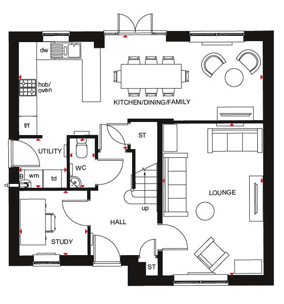 4 bedroom detached house for sale - floorplan