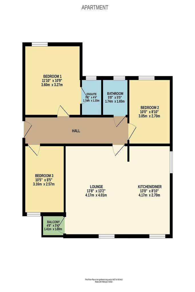 3 bedroom flat to rent - floorplan