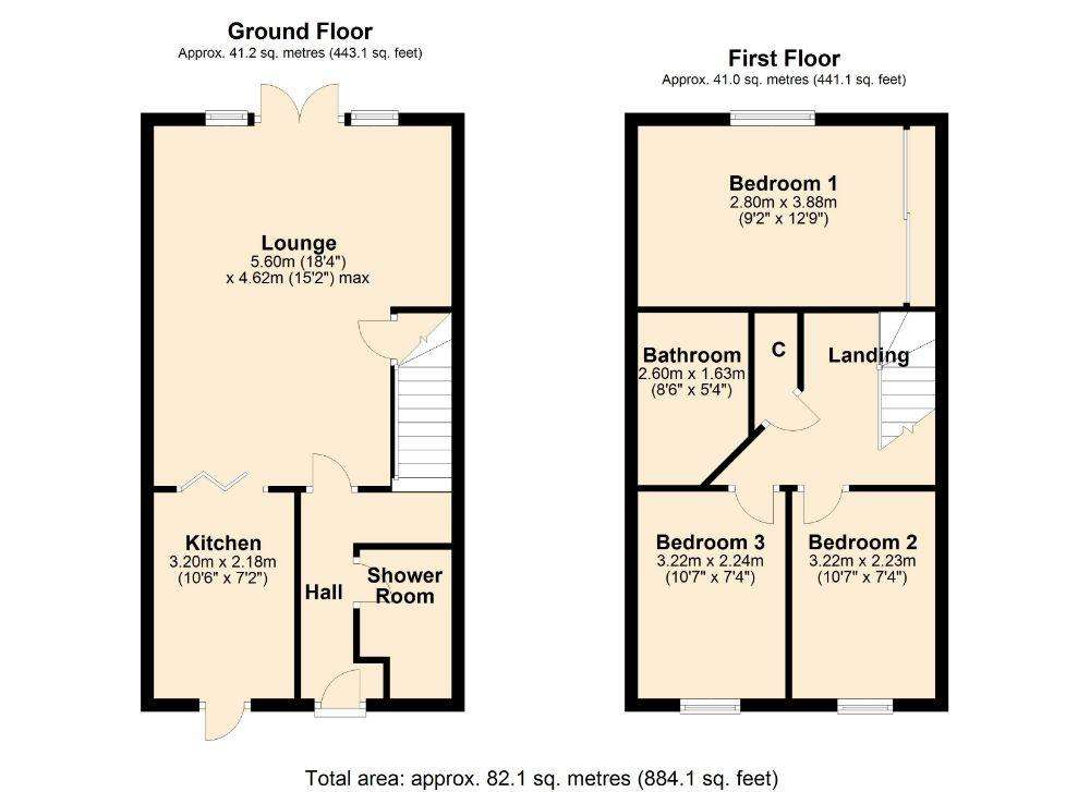 3 bedroom Lodge for sale - floorplan