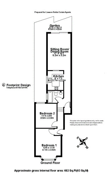 2 bedroom flat to rent - floorplan