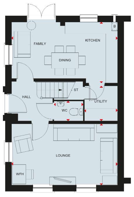 3 bedroom semi-detached house for sale - floorplan