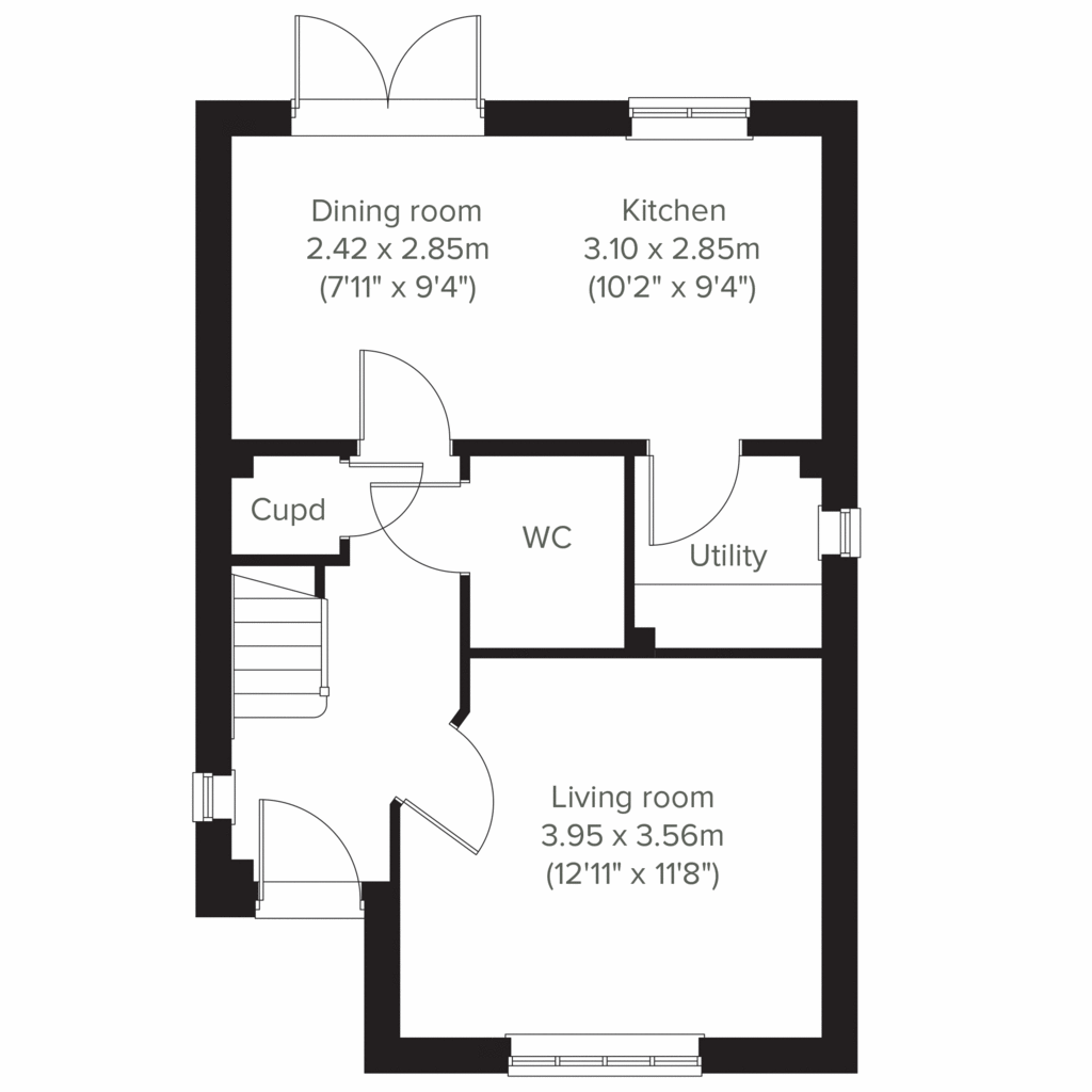 3 bedroom detached house for sale - floorplan