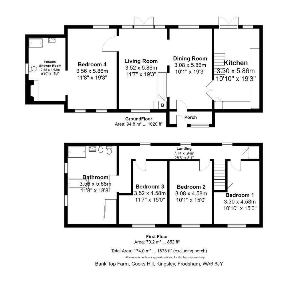4 bedroom barn for sale - floorplan