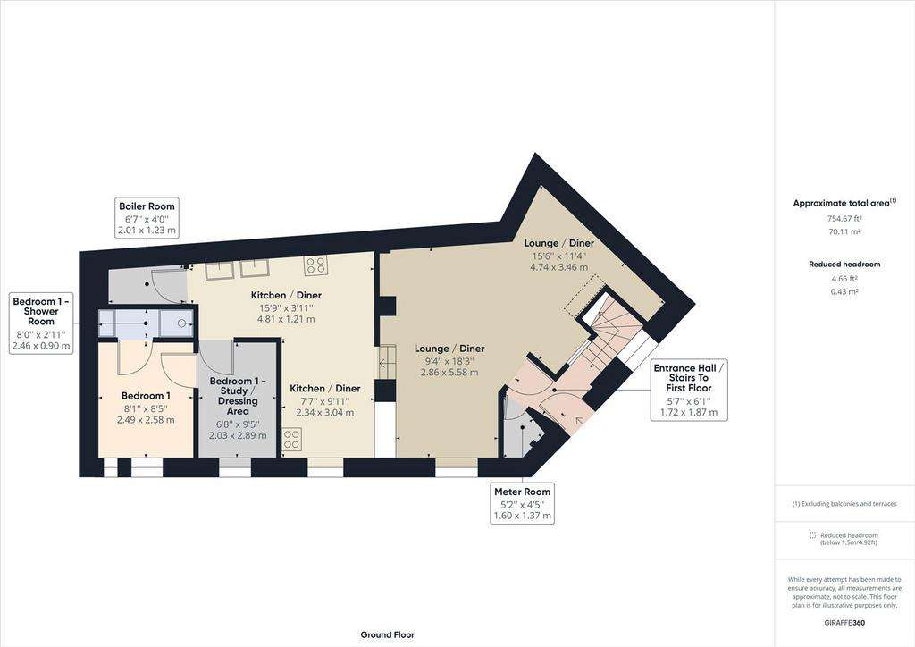 9 bedroom private hall to rent - floorplan