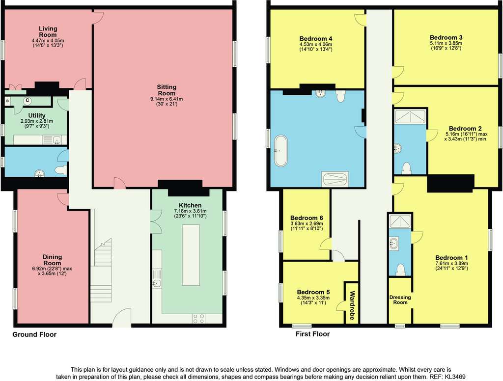 6 bedroom manor house for sale - floorplan