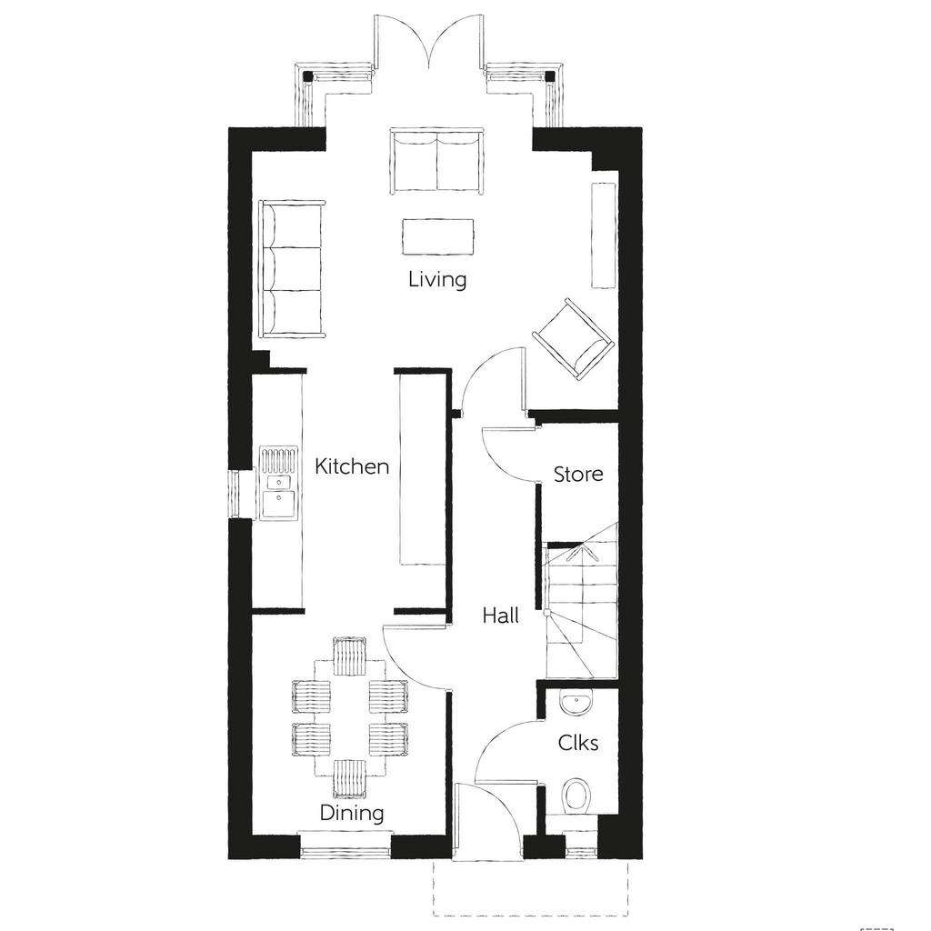 3 bedroom semi-detached house for sale - floorplan