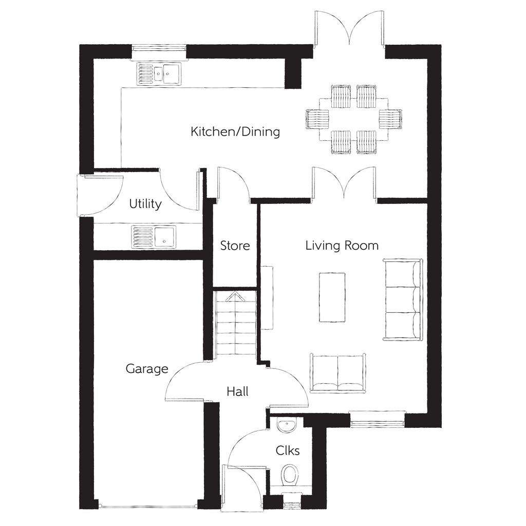 3 bedroom detached house for sale - floorplan