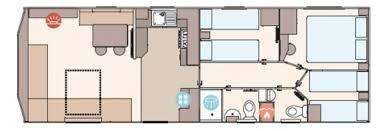 3 bedroom caravan for sale - floorplan