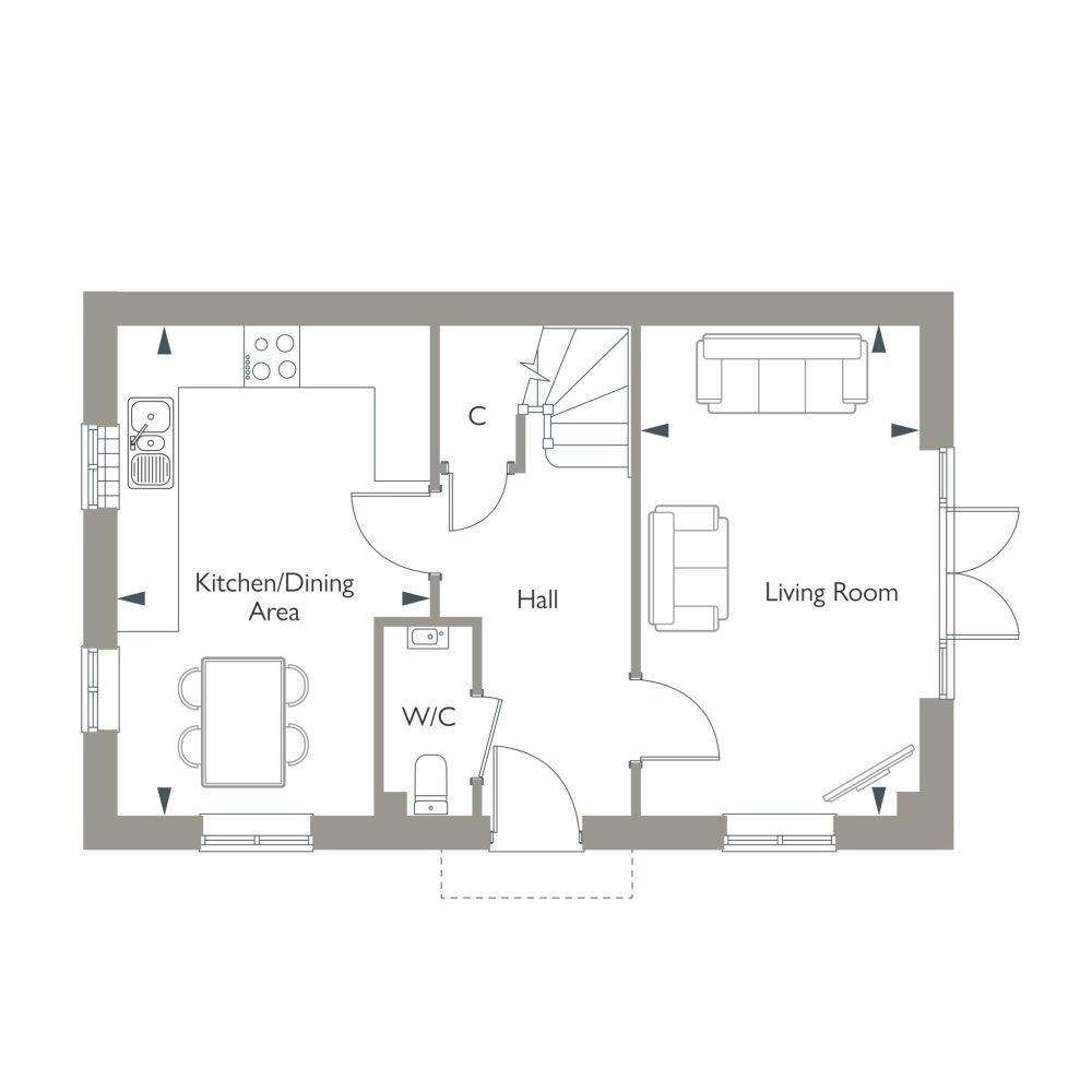 3 bedroom end of terrace house for sale - floorplan