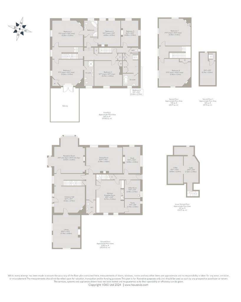 7 bedroom manor house for sale - floorplan
