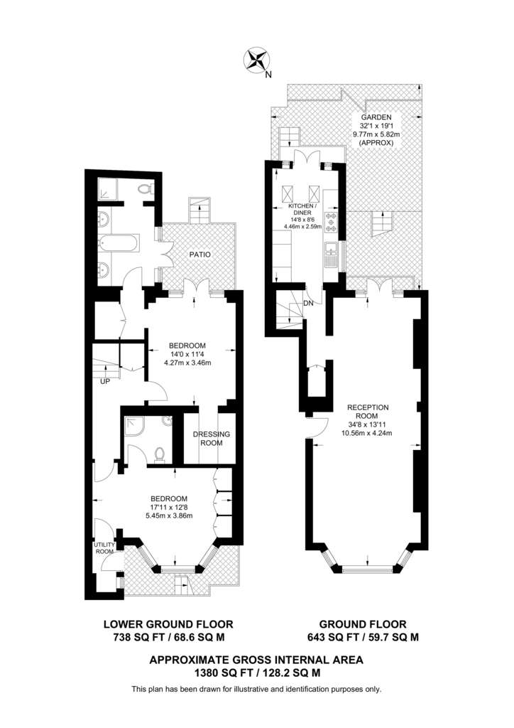 2 bedroom flat to rent - floorplan