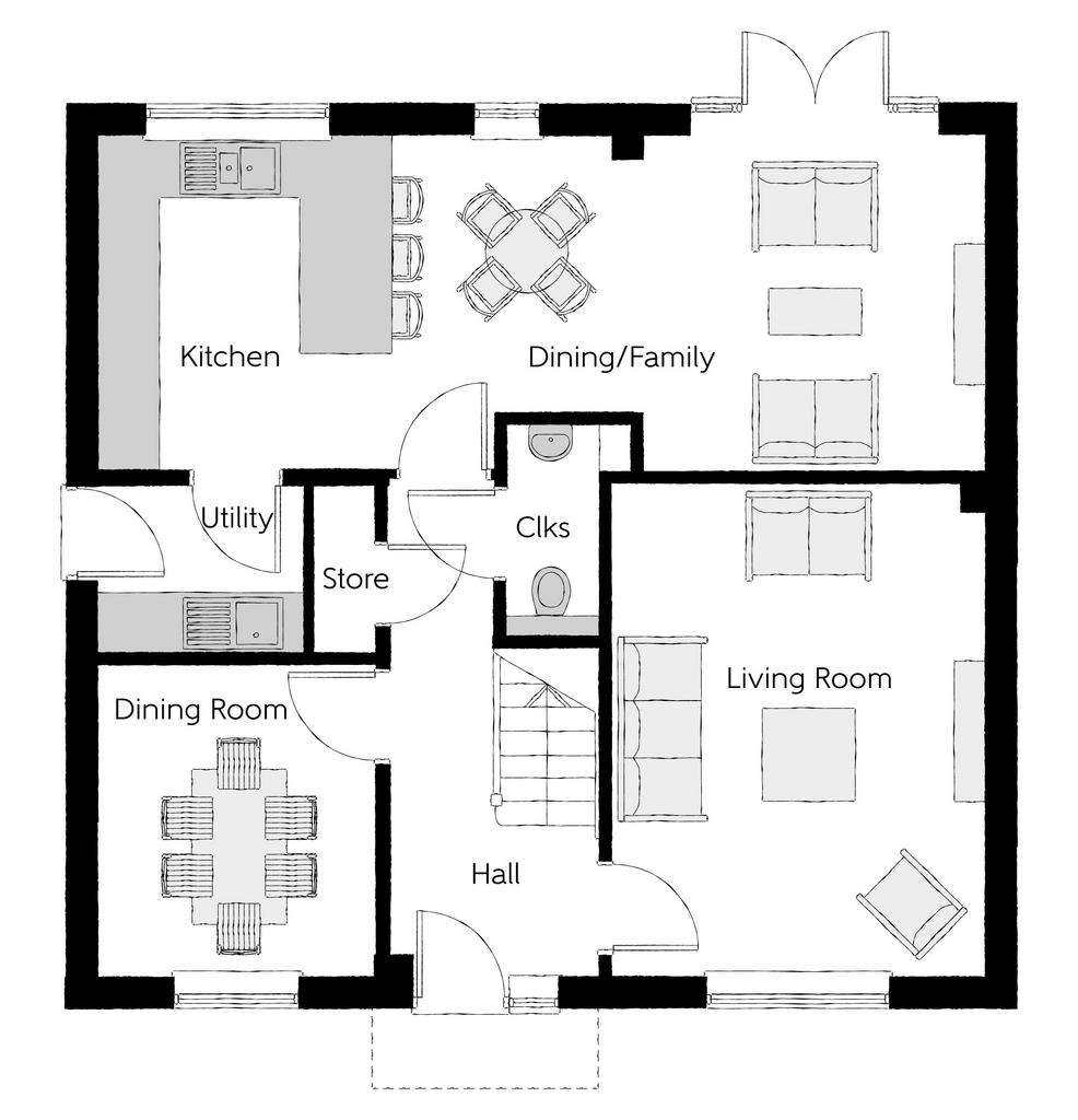 3 bedroom detached house for sale - floorplan