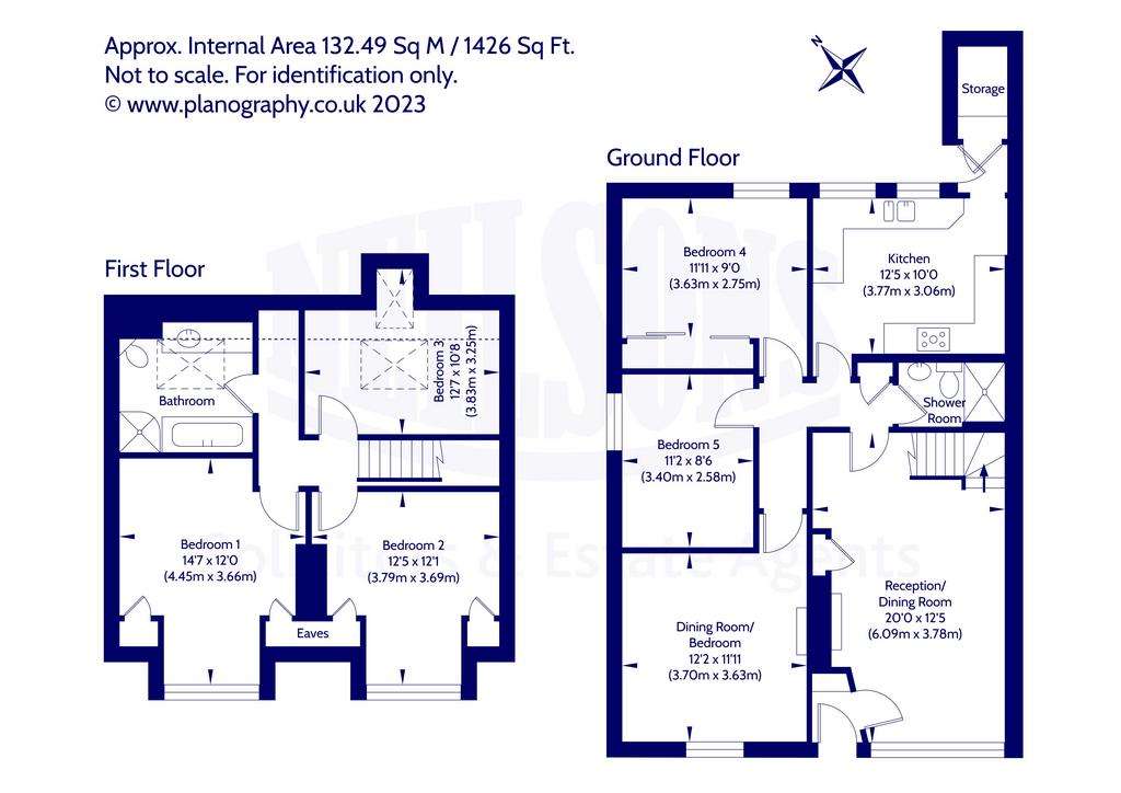 5 bedroom semi-detached bungalow for sale - floorplan