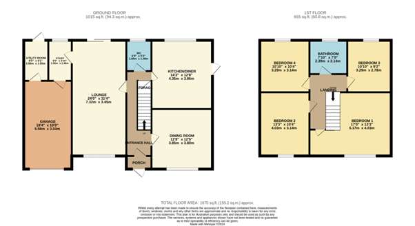 4 bedroom detached house for sale - floorplan