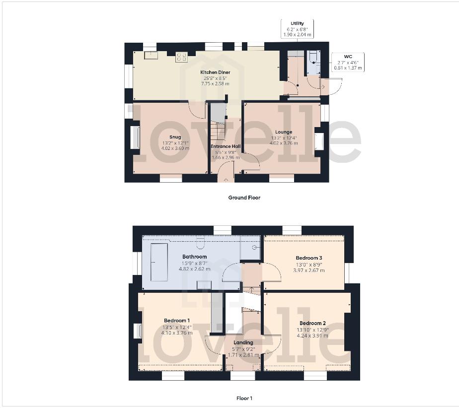 3 bedroom detached house for sale - floorplan