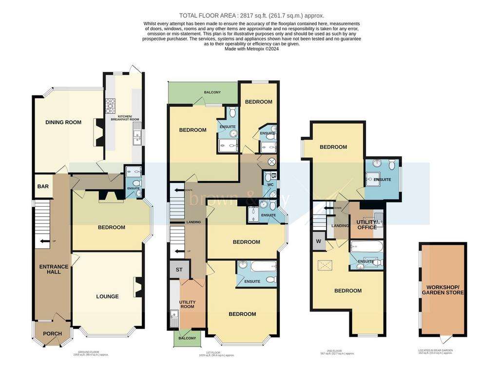 6 bedroom guest house for sale - floorplan