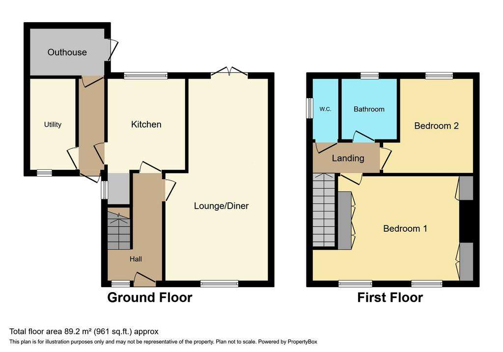 2 bedroom semi-detached house for sale - floorplan