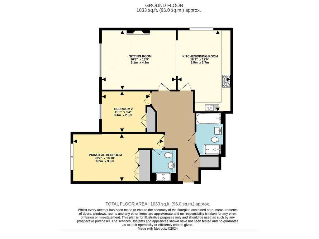 2 bedroom flat for sale - floorplan