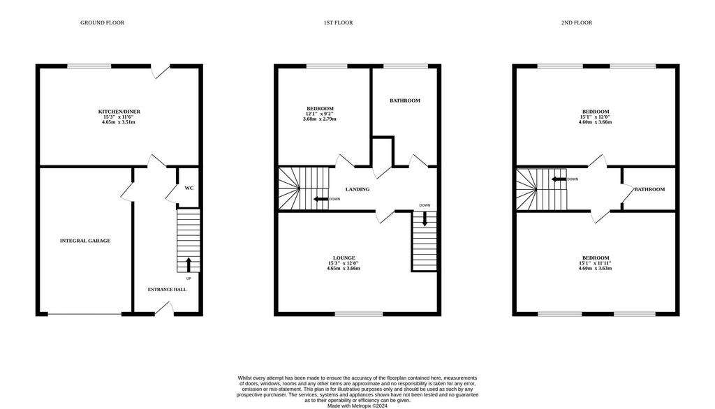 3 bedroom semi-detached house for sale - floorplan