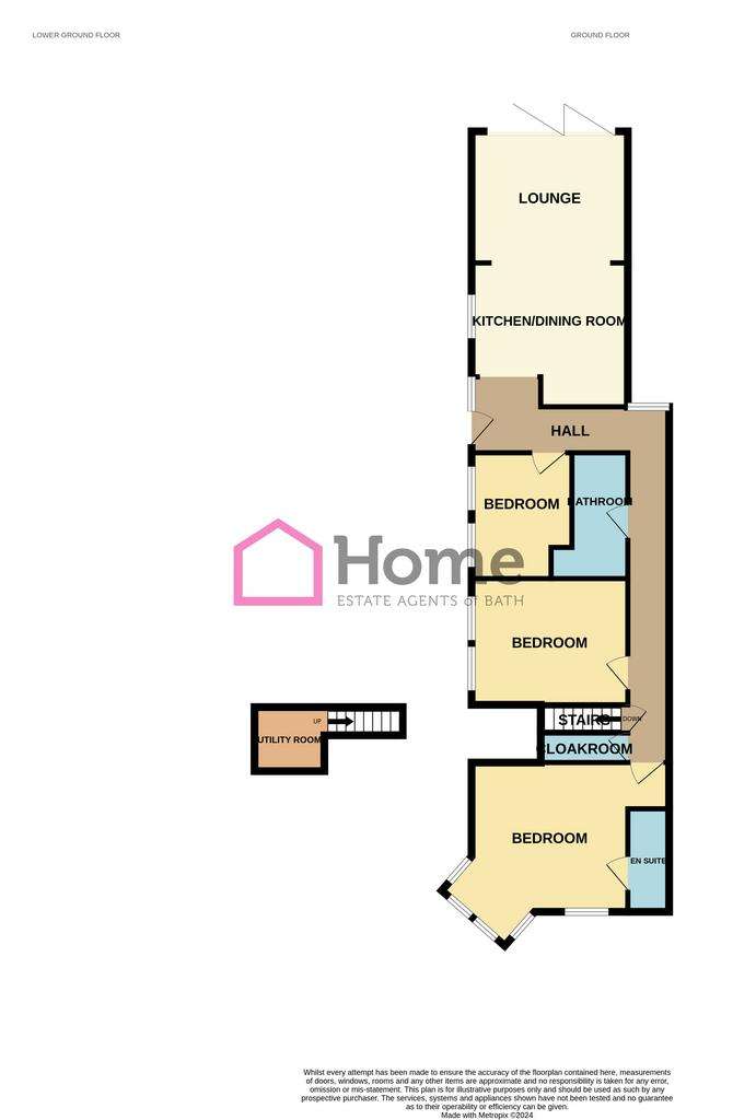 3 bedroom ground floor maisonette for sale - floorplan