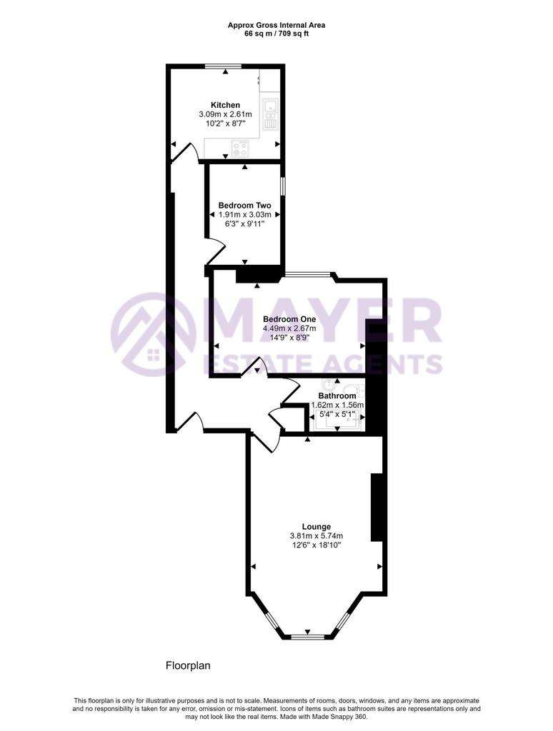 2 bedroom flat for sale - floorplan