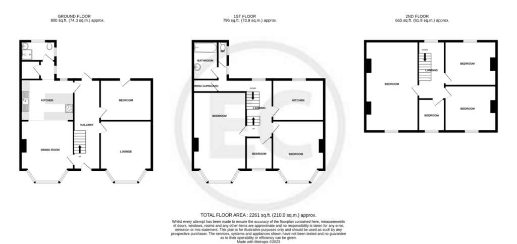 8 bedroom end of terrace house for sale - floorplan