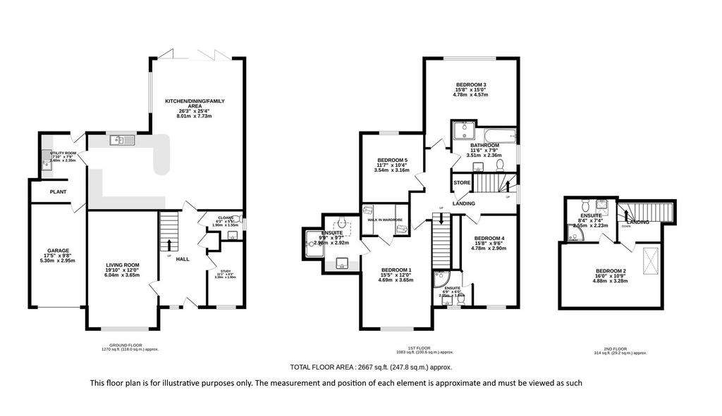 5 bedroom detached house for sale - floorplan