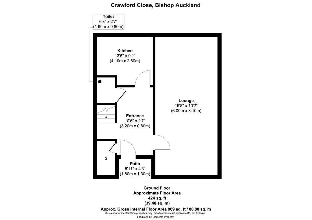 3 bedroom semi-detached house for sale - floorplan