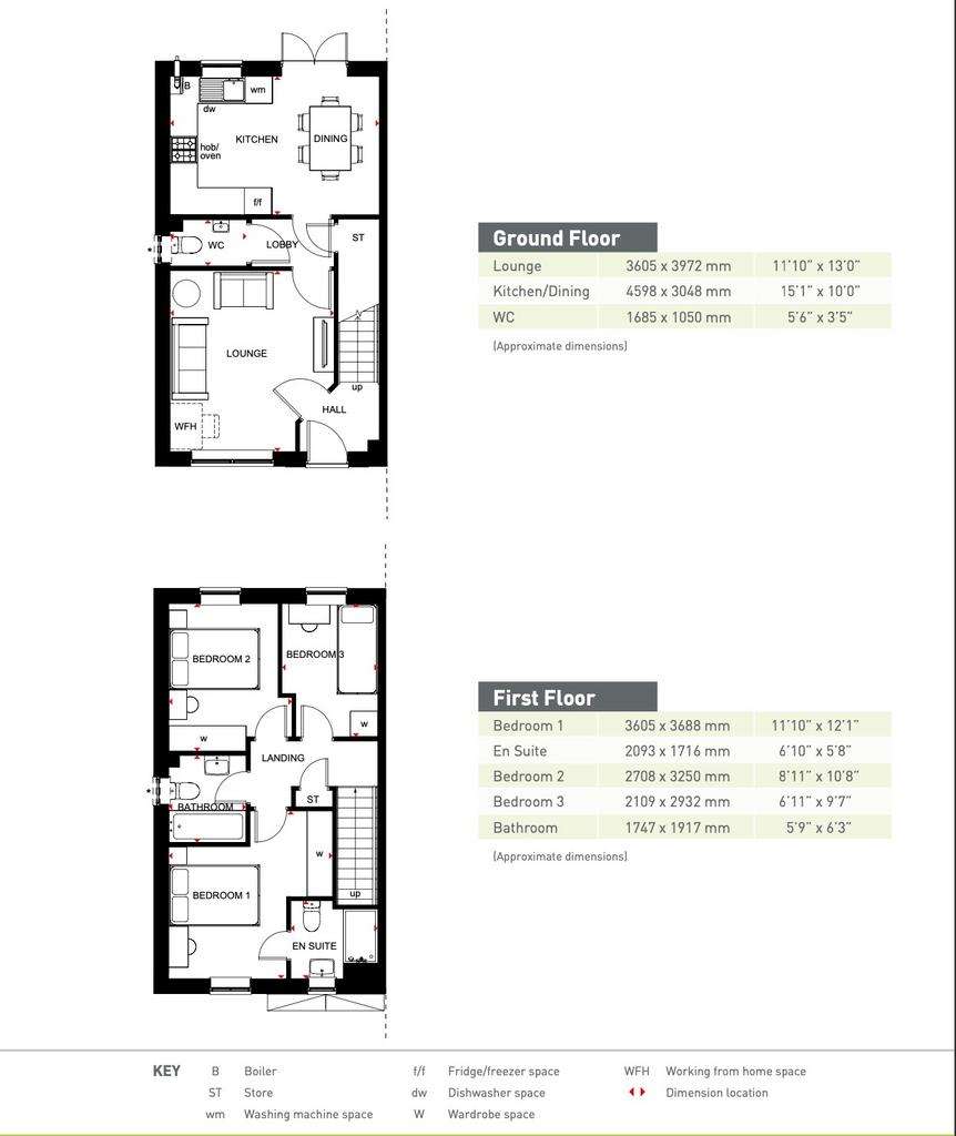 3 bedroom end of terrace house for sale - floorplan