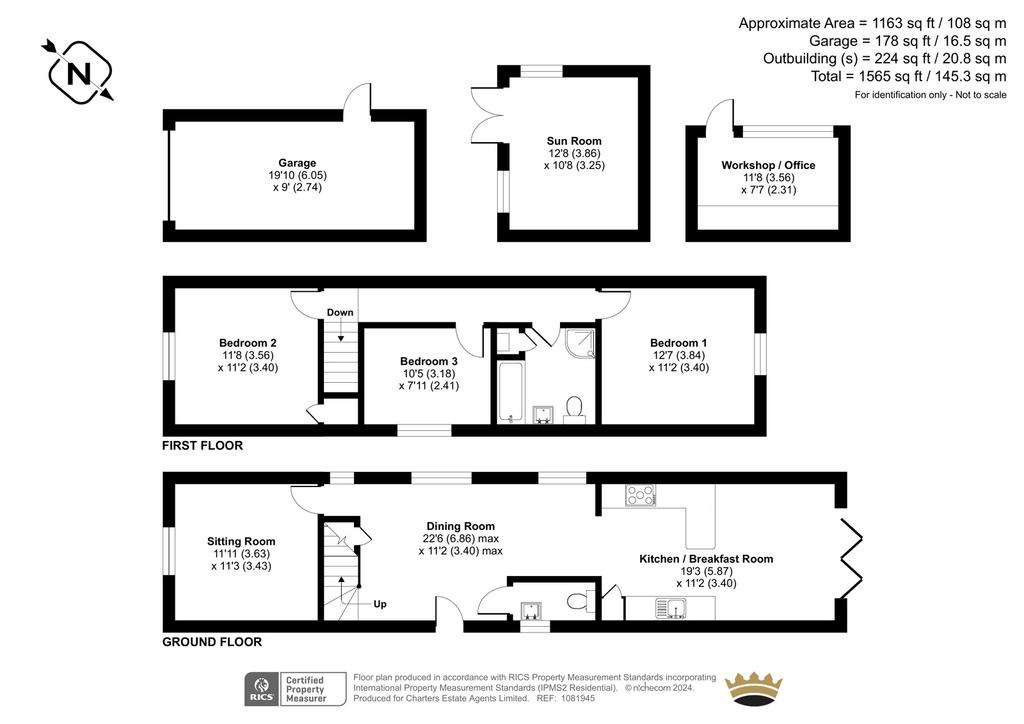 3 bedroom detached house for sale - floorplan