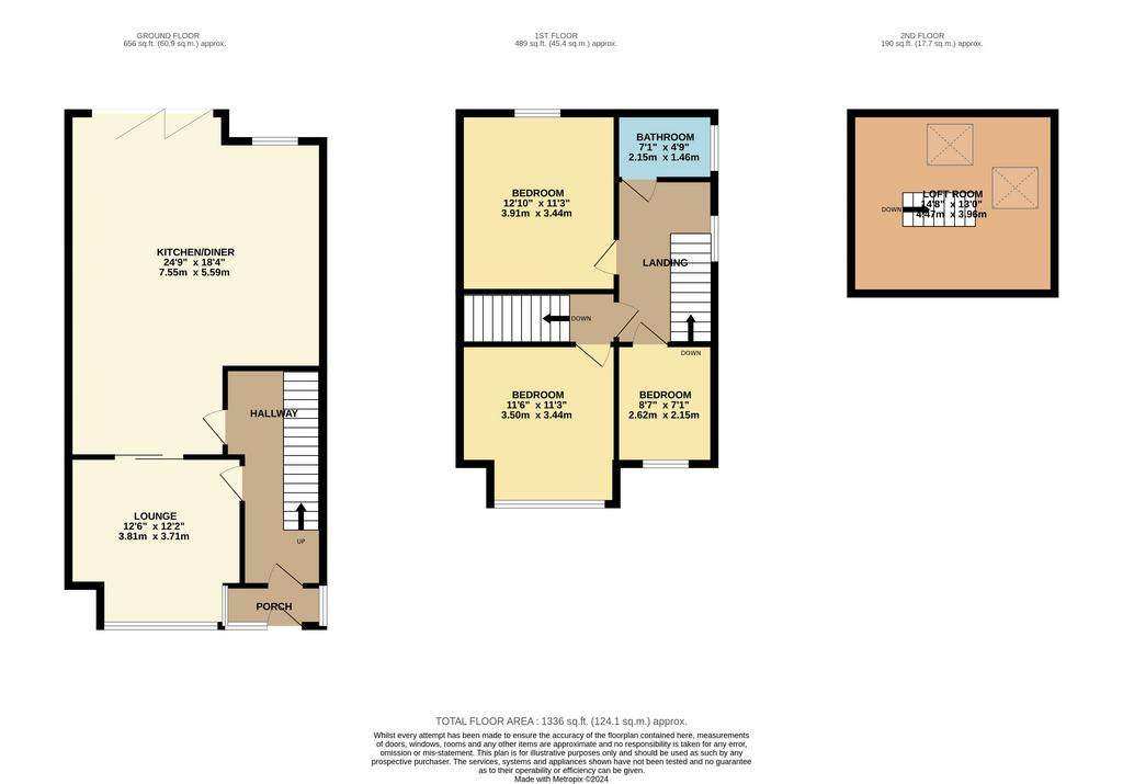 4 bedroom semi-detached house for sale - floorplan