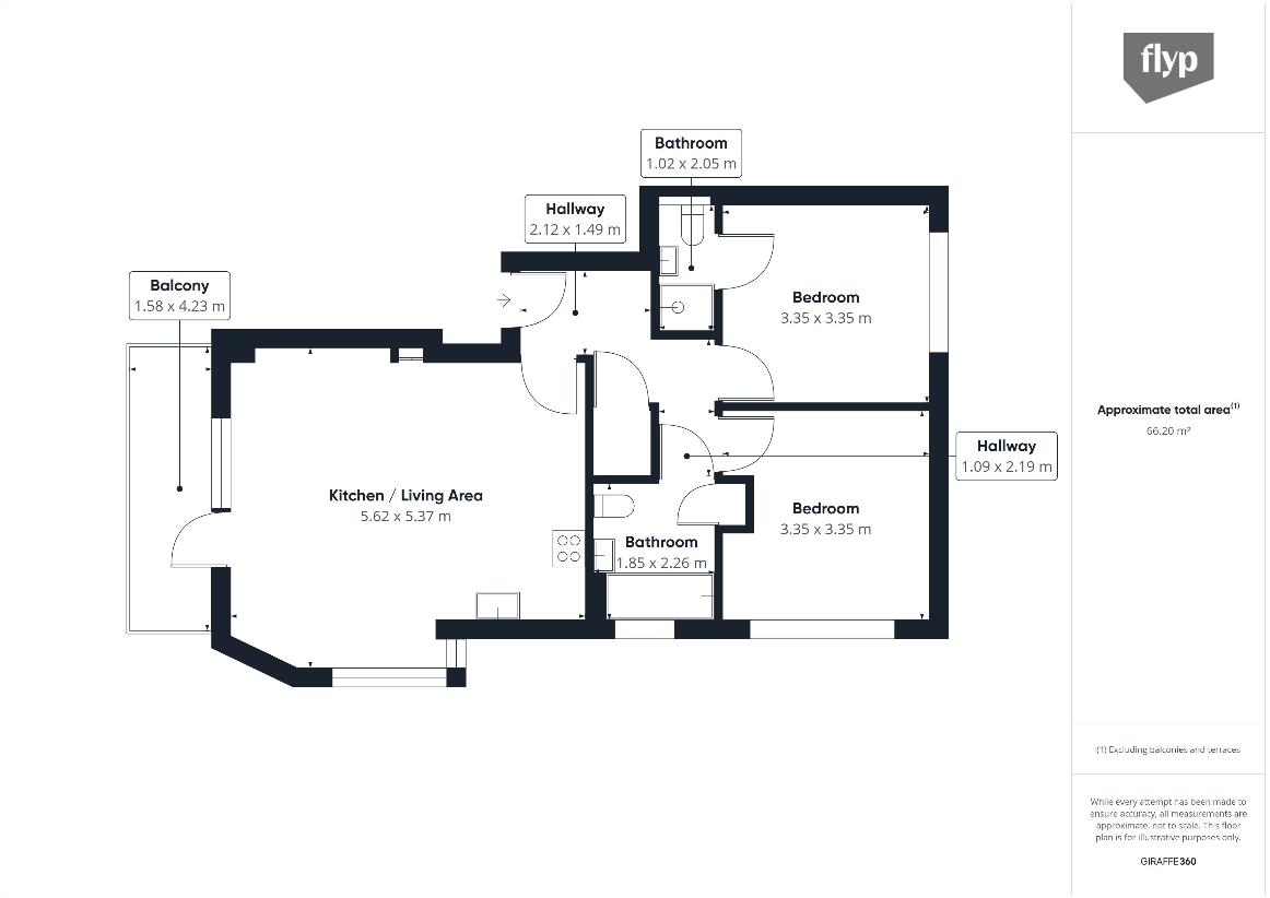 2 bedroom flat for sale - floorplan