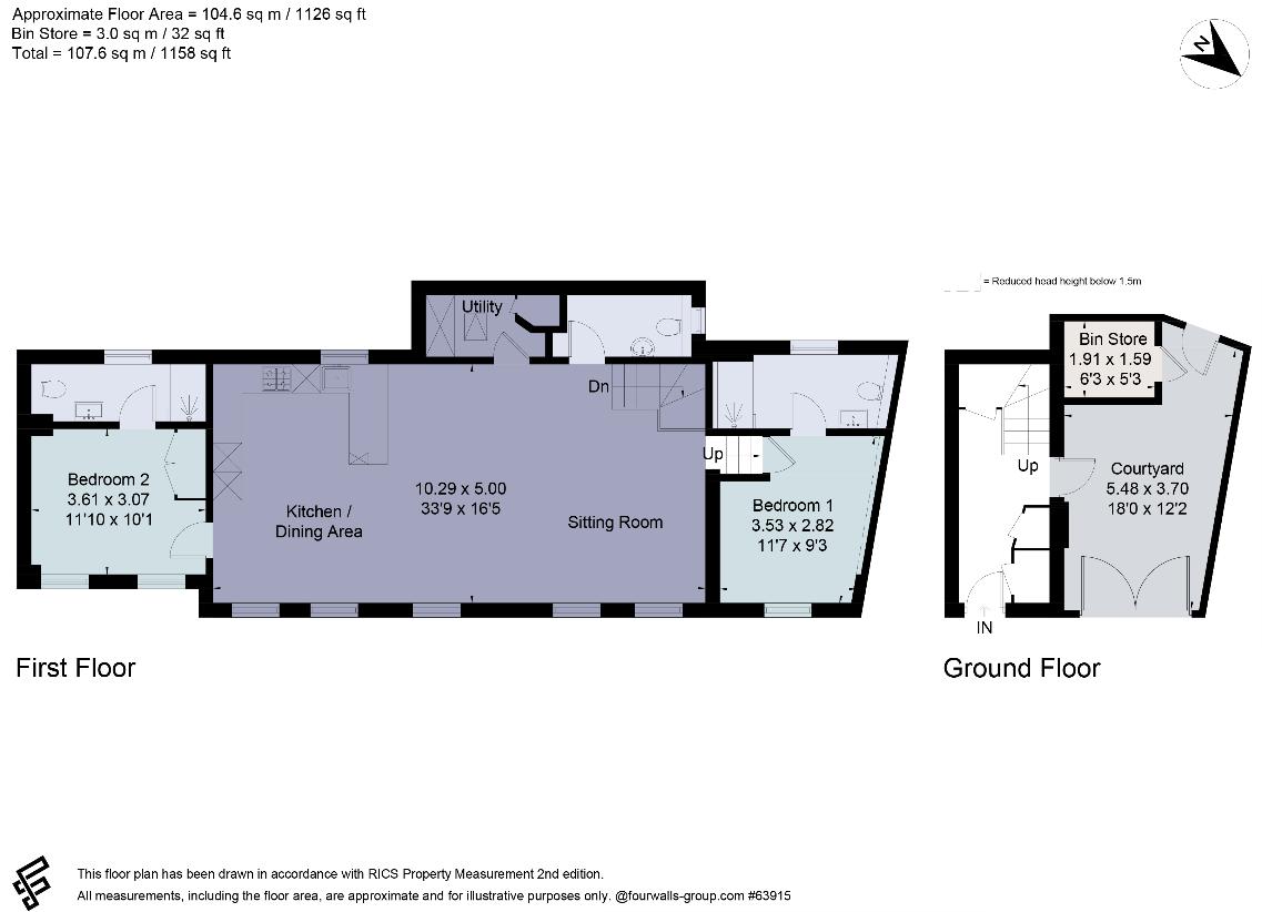 2 bedroom flat for sale - floorplan