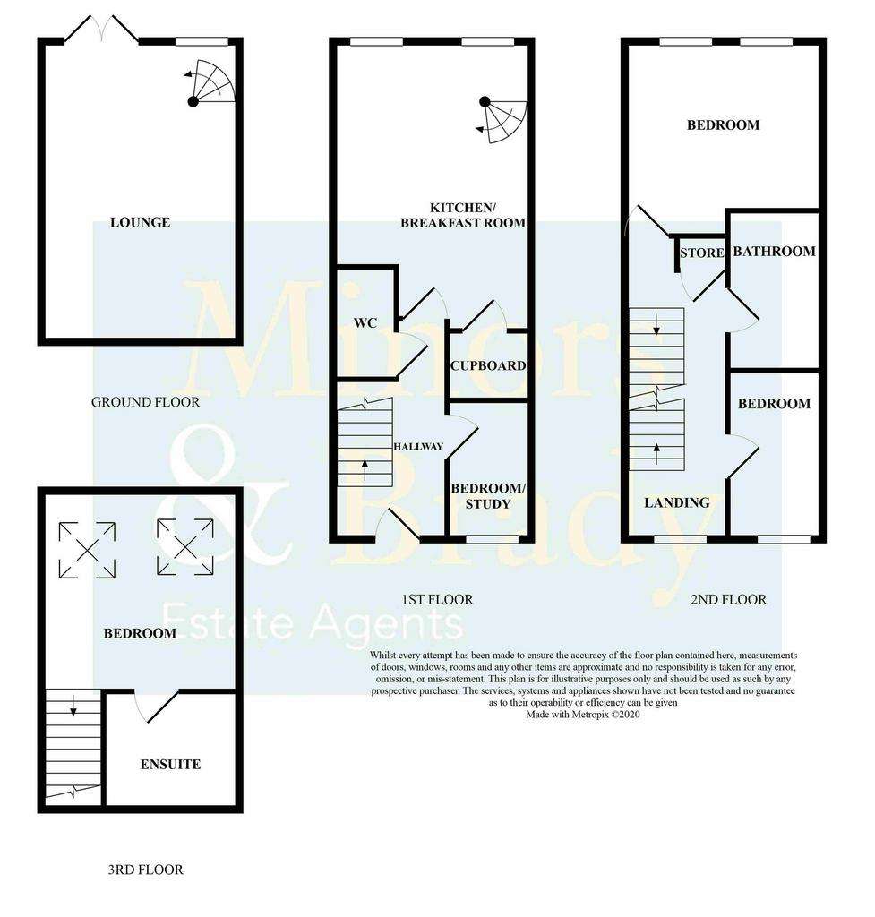 3 bedroom town house to rent - floorplan