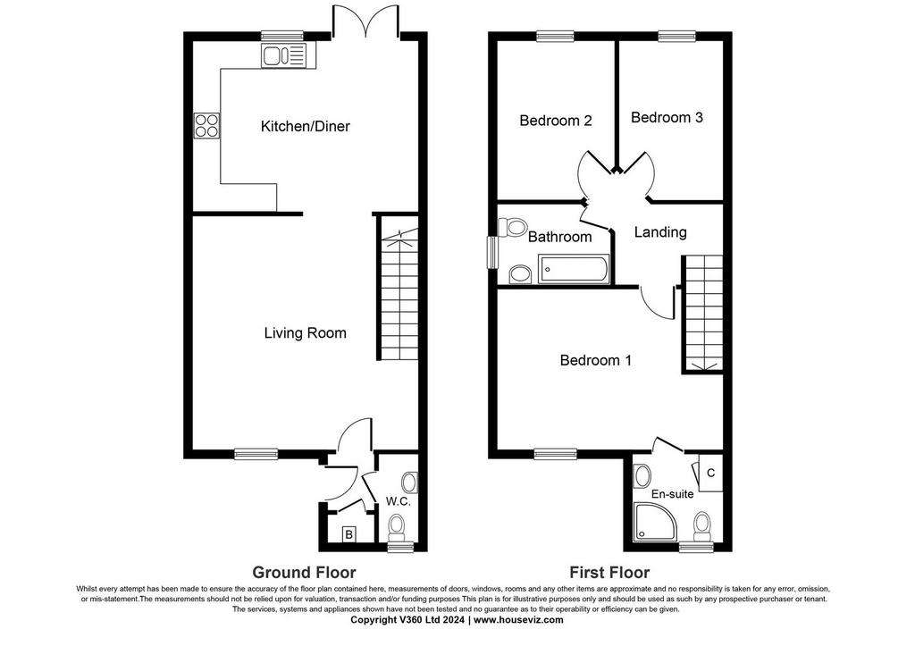 3 bedroom semi-detached house for sale - floorplan