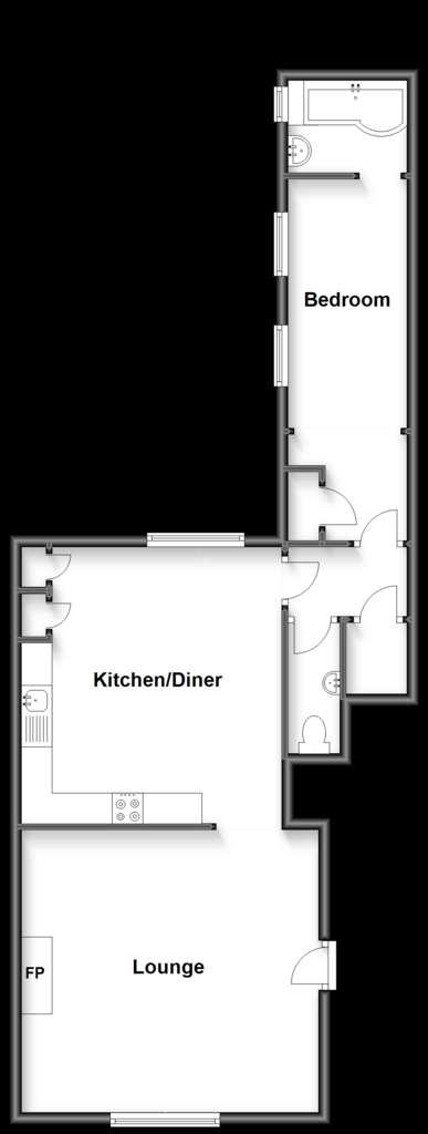1 bedroom ground floor flat for sale - floorplan