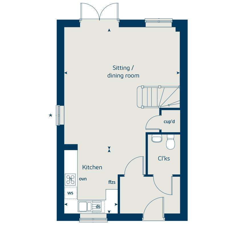 3 bedroom semi-detached house for sale - floorplan