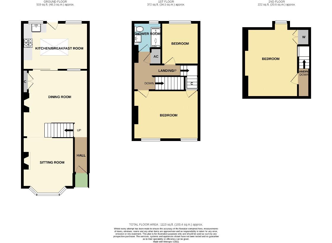 3 bedroom property for sale - floorplan