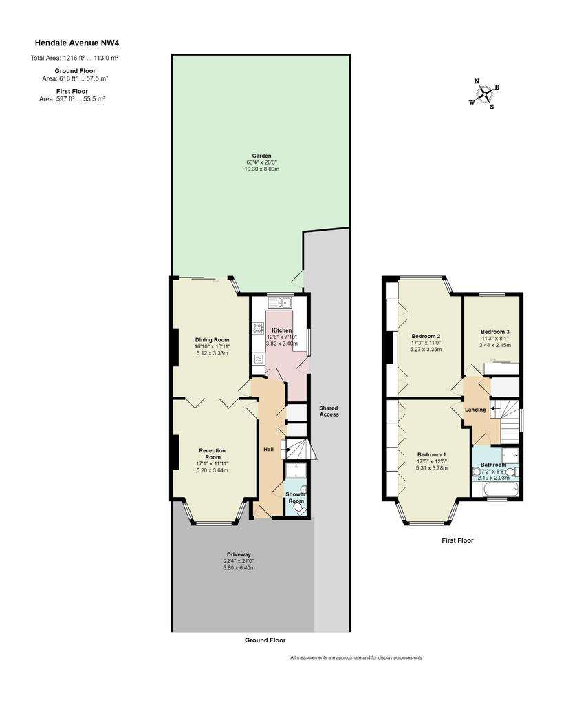 3 bedroom semi-detached house for sale - floorplan