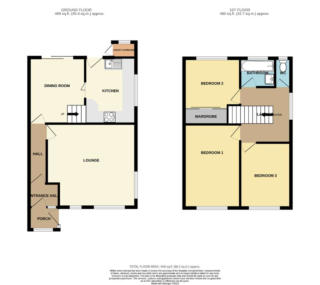 3 bedroom house for sale - floorplan