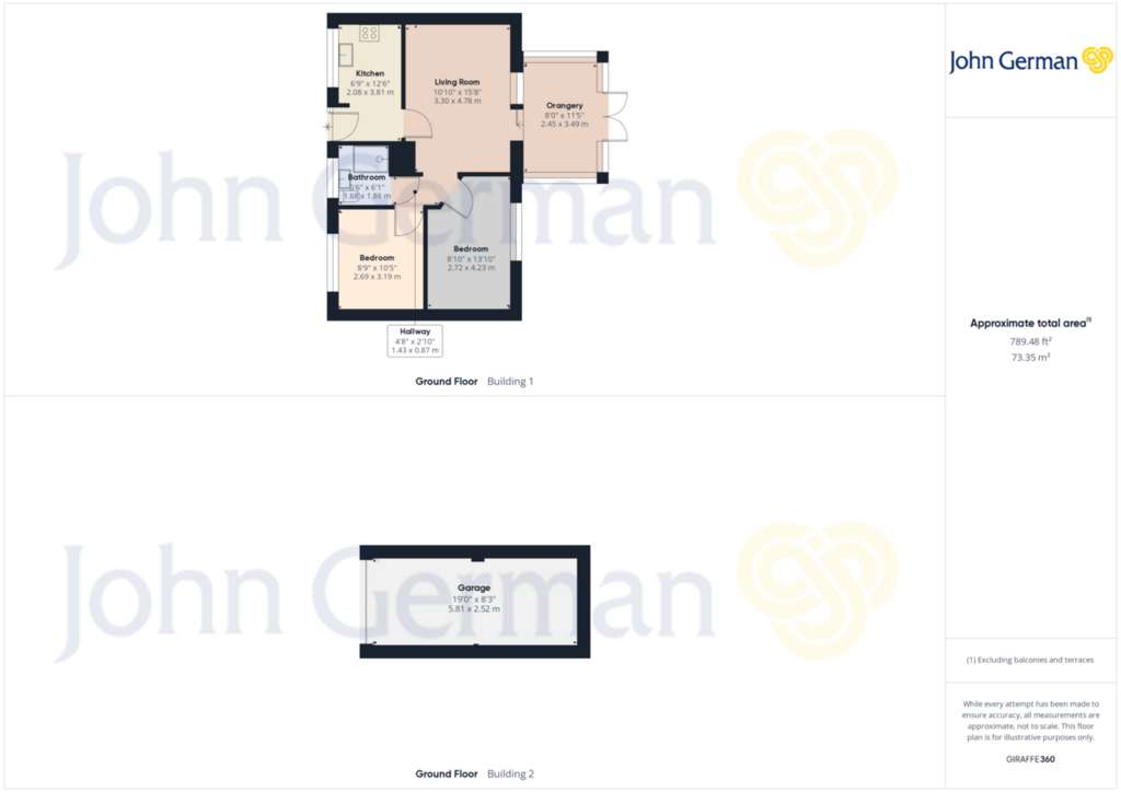 2 bedroom detached bungalow for sale - floorplan