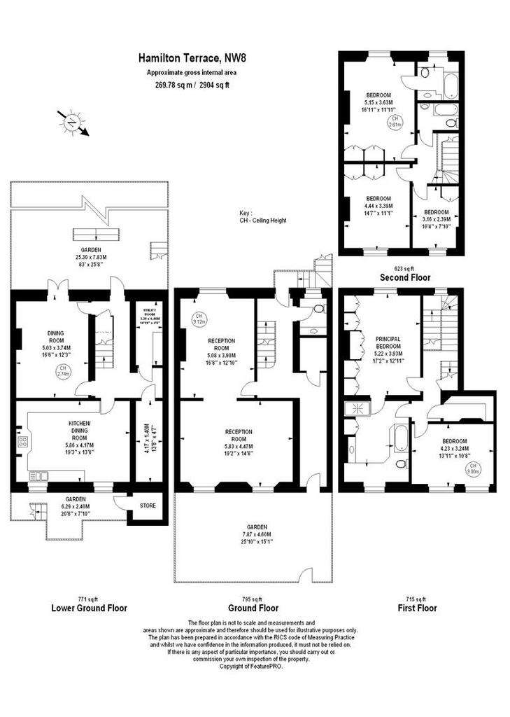 5 bedroom semi-detached house for sale - floorplan