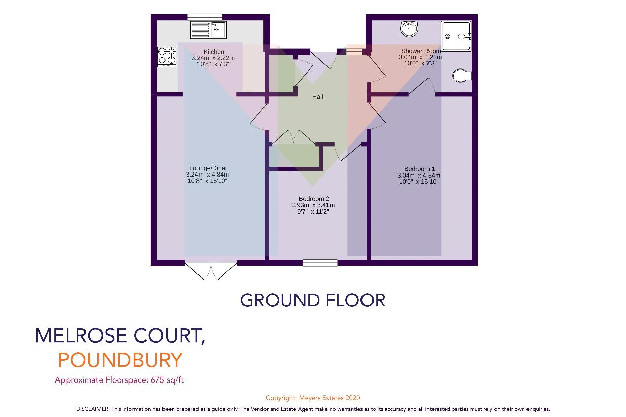 2 bedroom flat for sale - floorplan