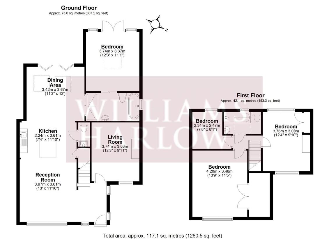 4 bedroom semi-detached house for sale - floorplan