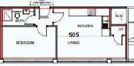 1 bedroom flat to rent - floorplan