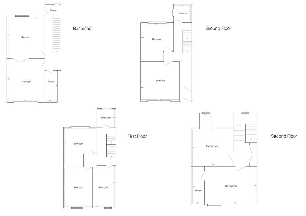 7 bedroom terraced house to rent - floorplan