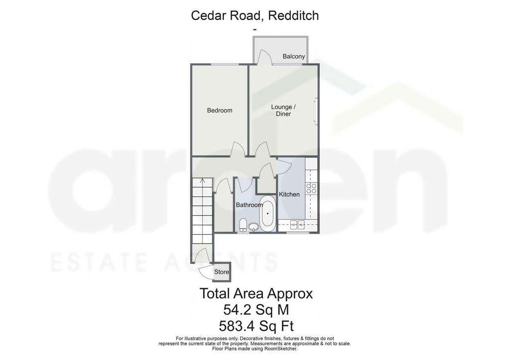 1 bedroom flat for sale - floorplan