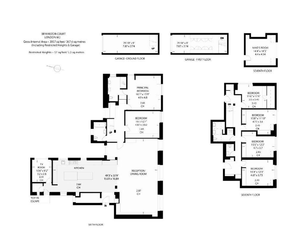6 bedroom penthouse apartment to rent - floorplan
