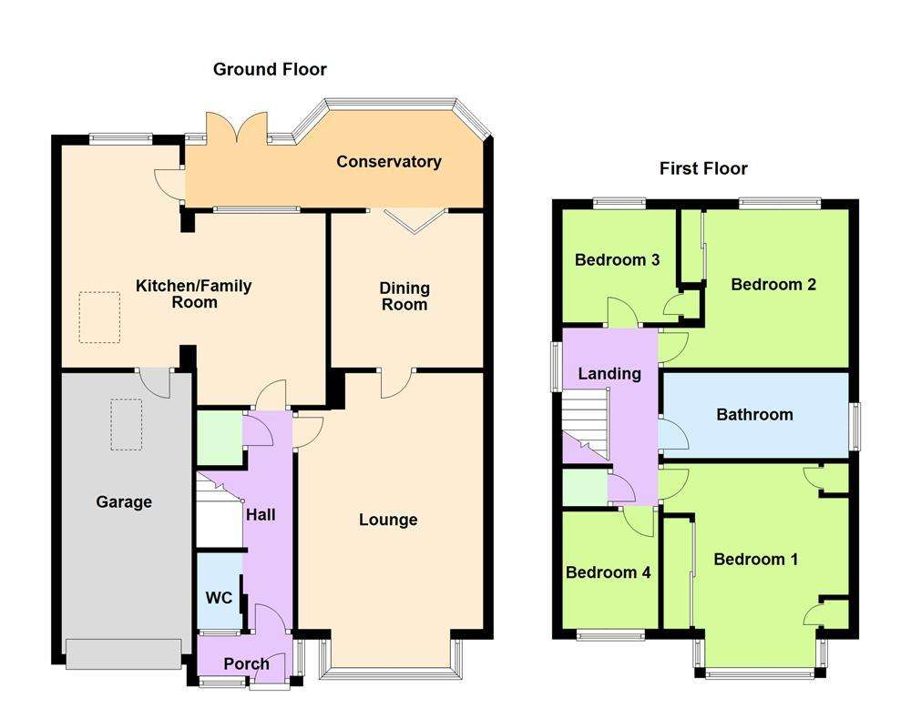 4 bedroom detached house for sale - floorplan